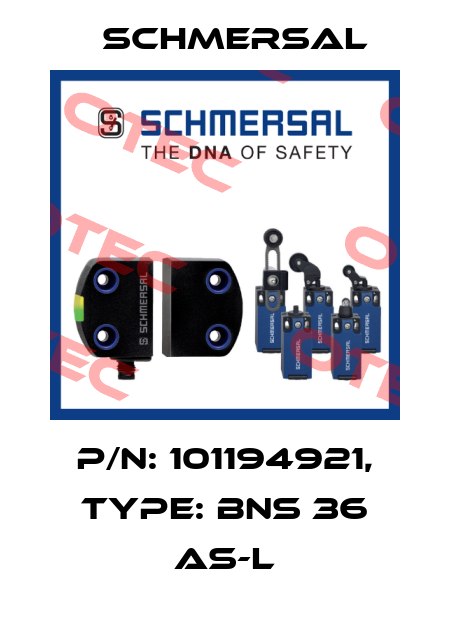 p/n: 101194921, Type: BNS 36 AS-L Schmersal