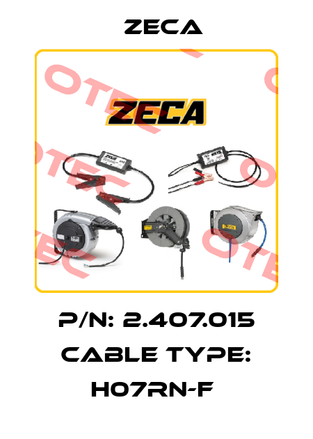 P/N: 2.407.015 Cable type: H07RN-F  Zeca