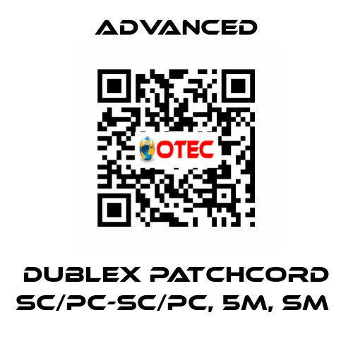 Dublex Patchcord SC/PC-SC/PC, 5m, SM  Advanced