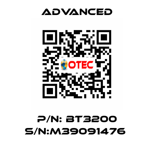 P/N: BT3200 S/N:M39091476  Advanced