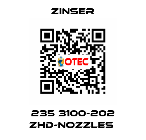 235 3100-202 ZHD-nozzles  Zinser