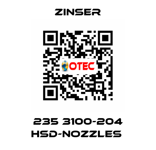 235 3100-204 HSD-nozzles  Zinser
