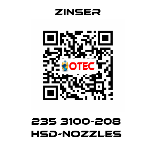 235 3100-208  HSD-nozzles  Zinser