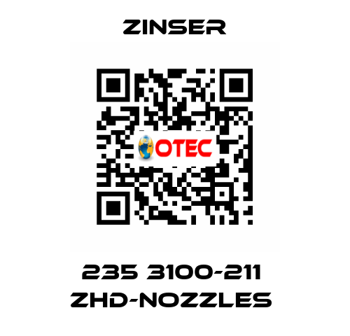 235 3100-211  ZHD-nozzles  Zinser