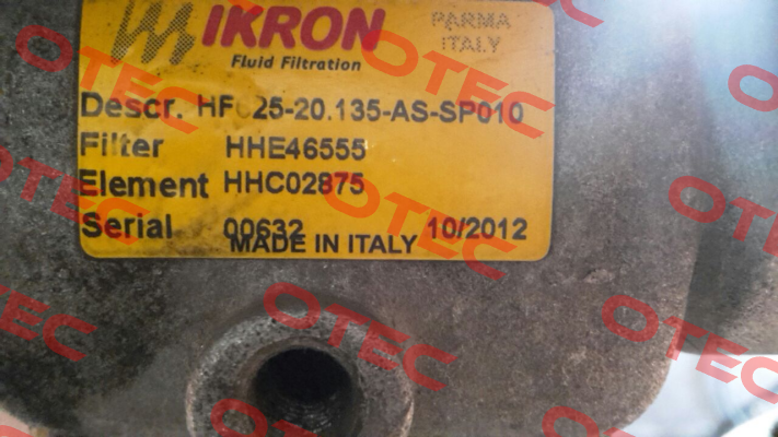 HF625-20.135-AS-SP010-B17-GE-B-XA-FP-D Ikron