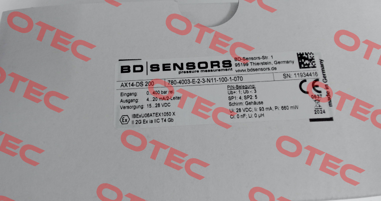 780-4003-E-2-3-N11-100-1-070 Bd Sensors