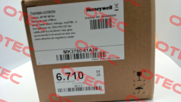 P/N: B-MK3780-61A38-SVC, Type: MS3780 Fusion Honeywell