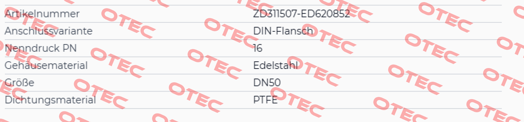 ZD311507-ED620852 End Armaturen