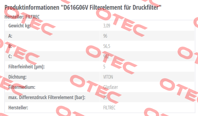 D616G06V  Filtrec