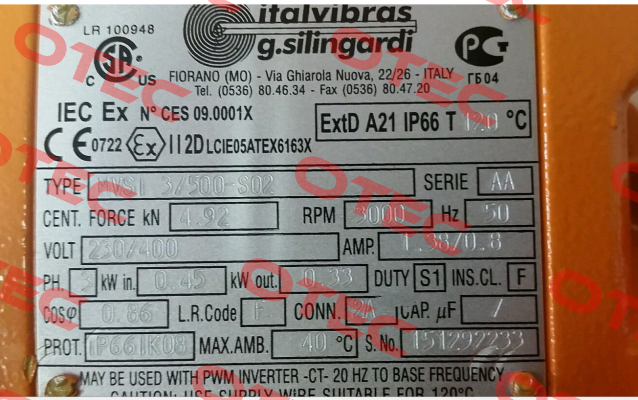 MVSI 3/500-S02 Italvibras