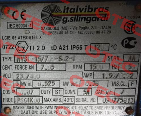 MVSI 15/700T-S02 Italvibras