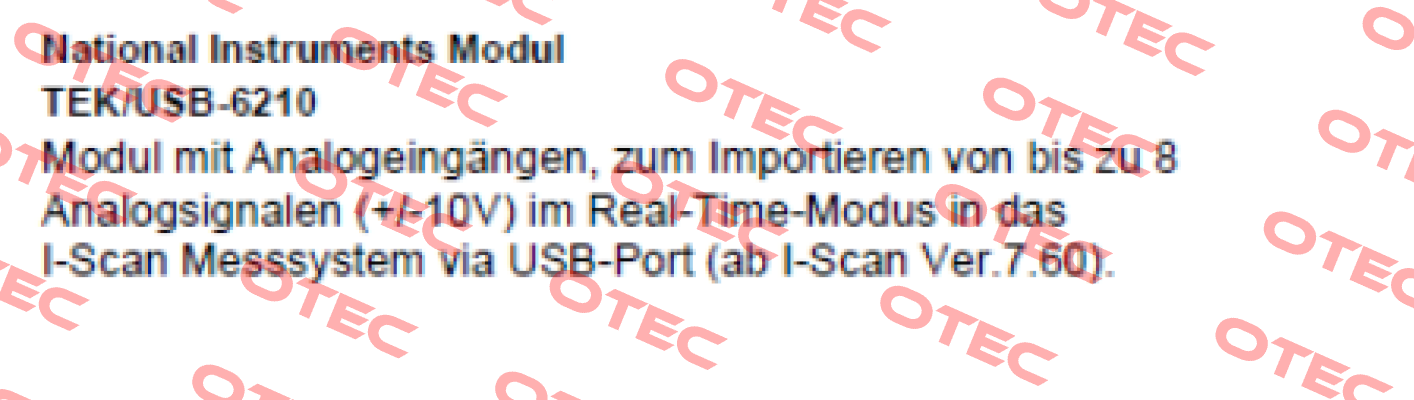 TEK/USB-6210  Tekscan