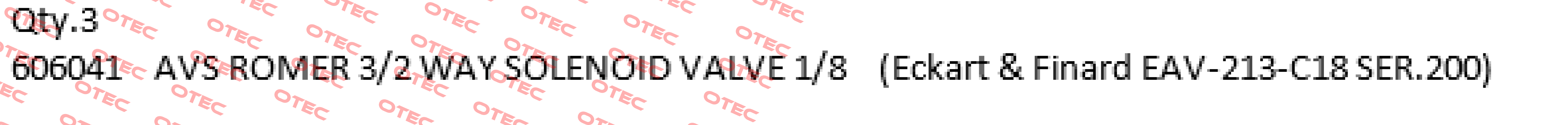 P/N: 606041 Type: EAV-213-C18-1/8F-00 Avs Römer