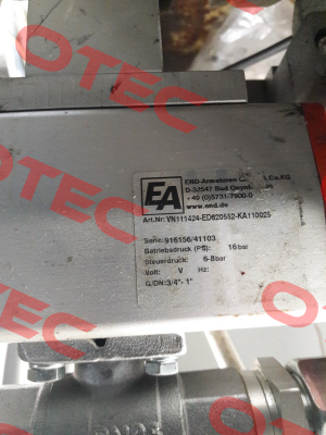 VN111424-ED620552-KA110025 OEM End Armaturen