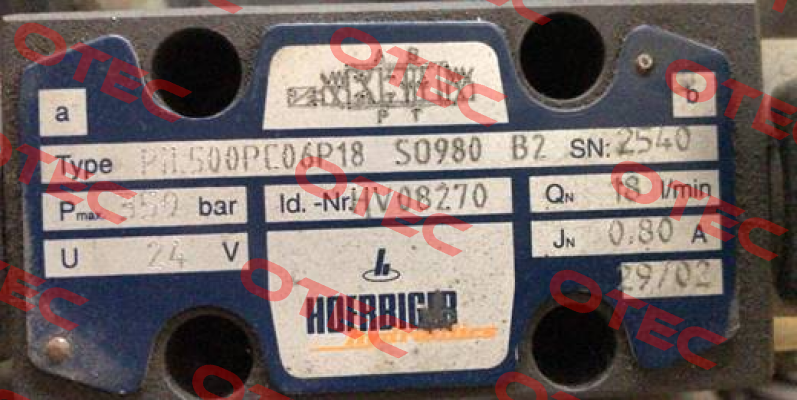 PN:500PC06P18 S0980 B2 Hoerbiger