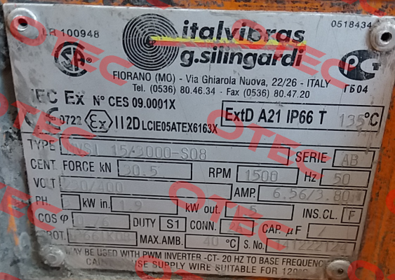 MVSI 15/3000-S08 Italvibras
