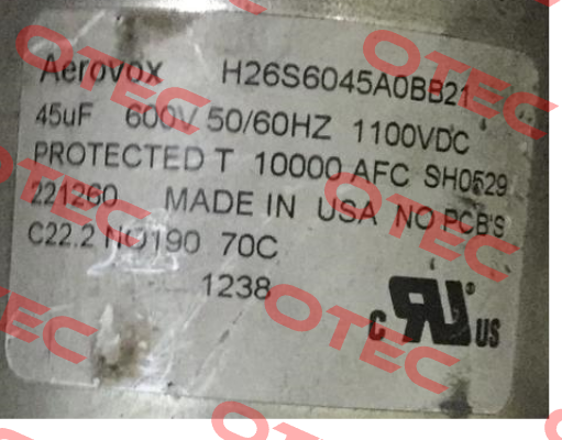 H26S6045A0BB21 Aerovox