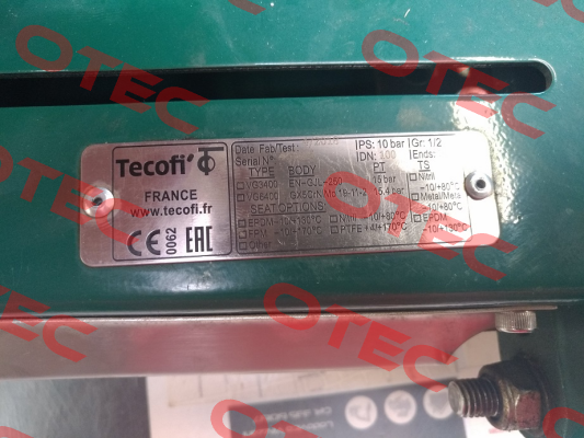 VG3400 EN-GJL-250 (DN 100) Tecofi