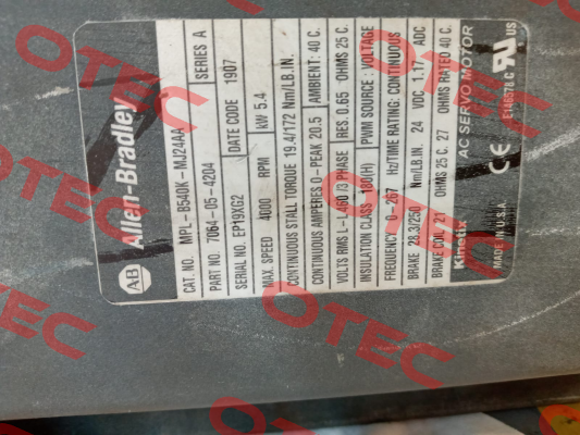 MPL-B540K-MJ24AA Allen Bradley (Rockwell)