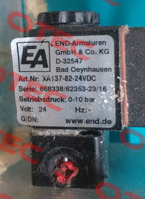 XA137-82-24VDC OEM End Armaturen