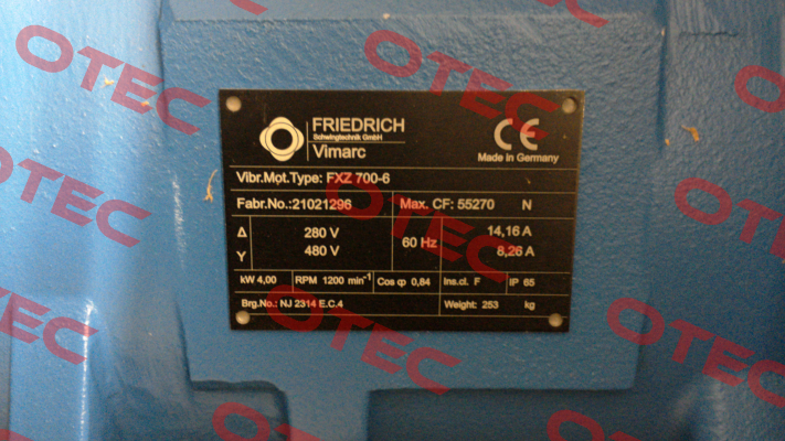 p/n: 00200036 type: FXZ 700-6 Vimarc