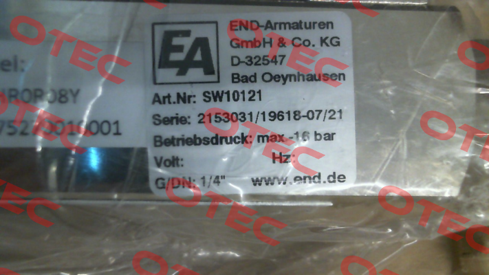 SW10121 End Armaturen