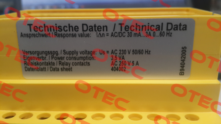B94042005 / RCMA471LY Bender