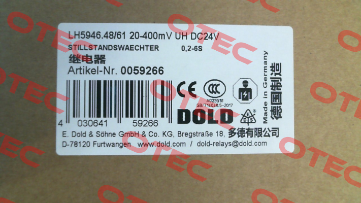 p/n: 0059266, Type: LH5946.48/61 20-400mV UH DC24V Dold