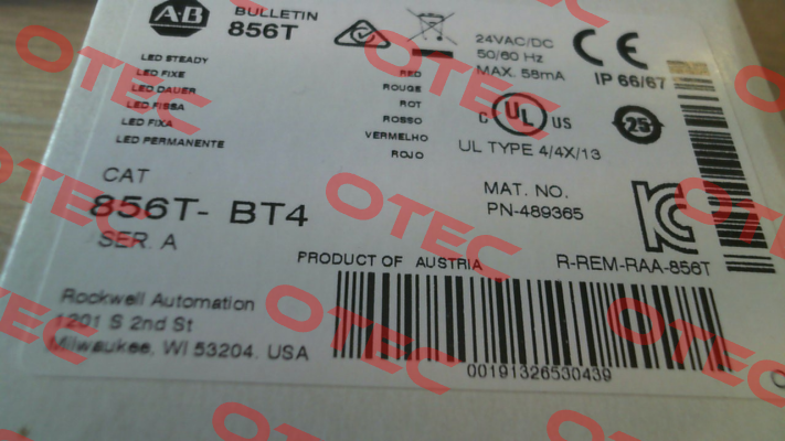 856T-BT4 Allen Bradley (Rockwell)