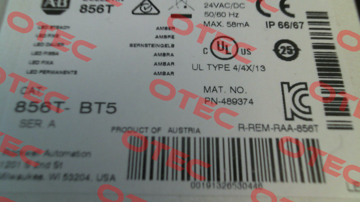 856T-BT5 Allen Bradley (Rockwell)