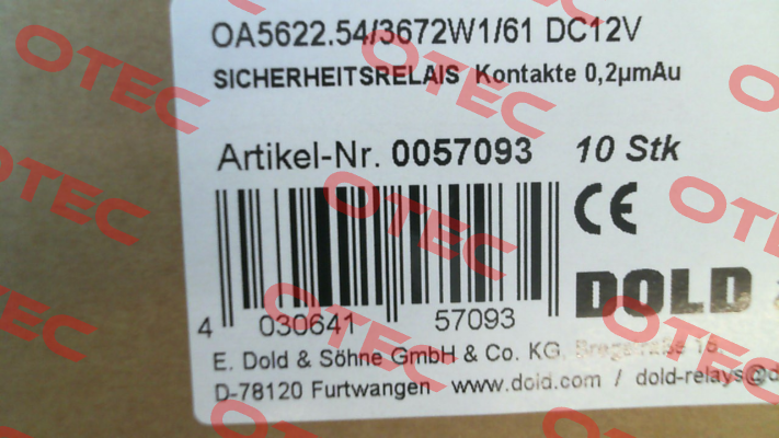 0057093 / OA5622.54/3672W1/61 Dold