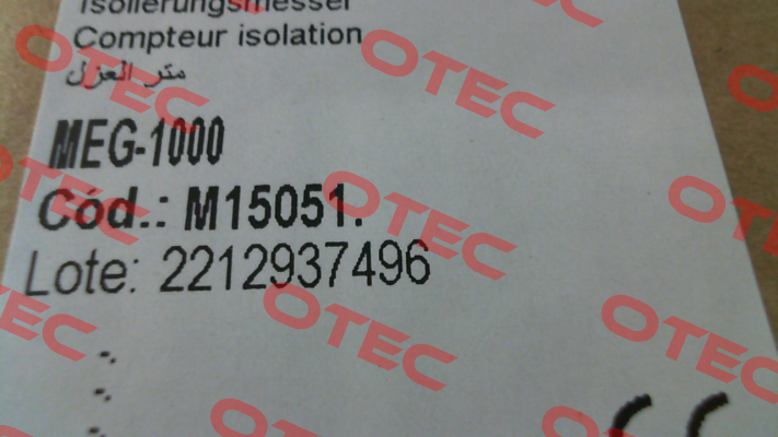 P/N: M15051 Type: MEG 1000 Circutor