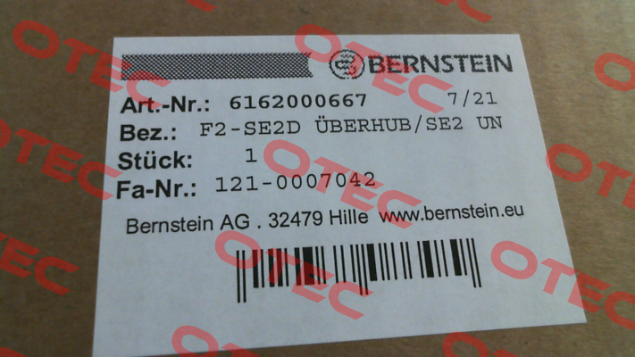 P/N: 6162000667, Type:  F2-SE2D Bernstein