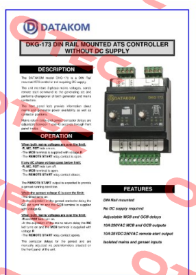 DKG-173 DATAKOM