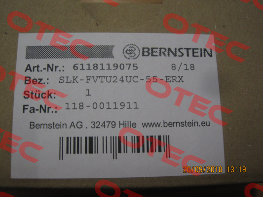 P/N: 6118119075 Type: SLK-FVTU24UC-55-ERX Bernstein