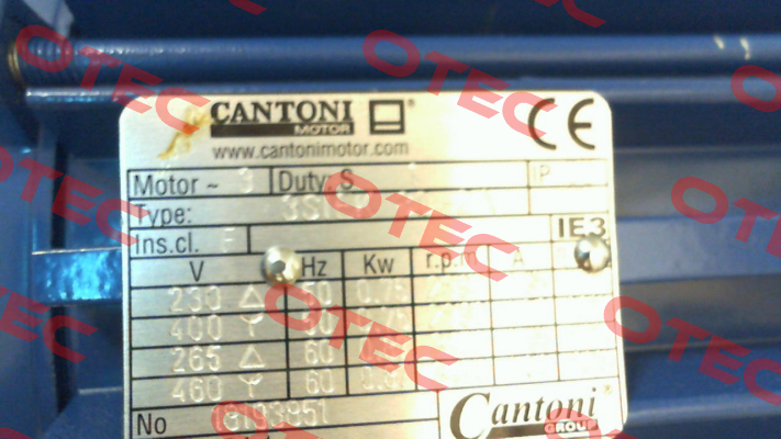 P/N: 1108A002425IE3, Type: 3SIEK 80-2A Cantoni