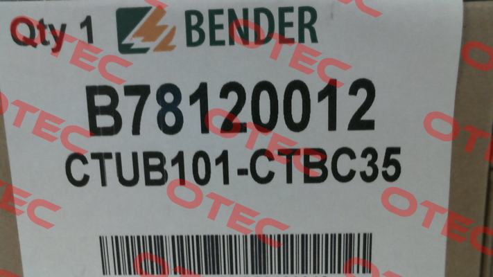 P/N: B78120012, Type: CTUB101-CTBC35 Bender