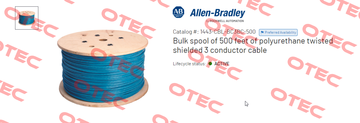 1443-CBL-BC3BC-500 Allen Bradley (Rockwell)