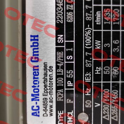 FCPA 100 LB4 / PHE AC Motoren