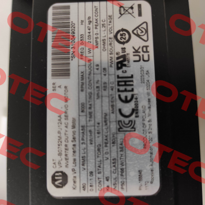 VPL-B0752M-PJ12AA Allen Bradley (Rockwell)