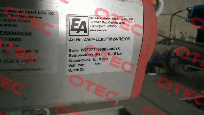 ZA64-EE85/TM24-RE/OS (OEM) End Armaturen