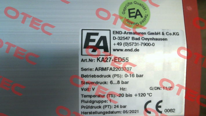 KA27-ED55 End Armaturen