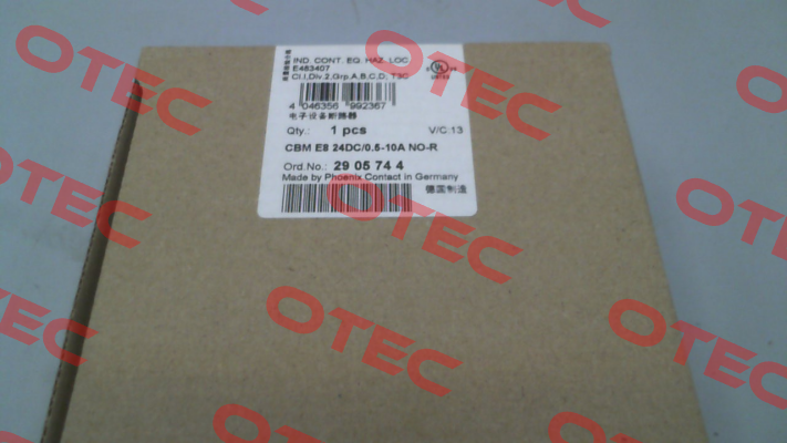 P/N: 2905744, Type: CBM E8 24DC/0.5-10A NO-R Phoenix Contact