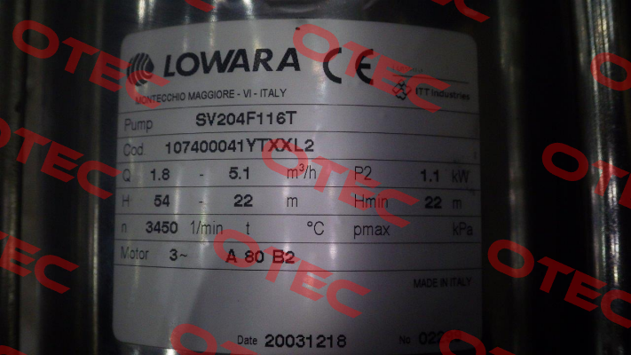 SV204F116T  Lowara